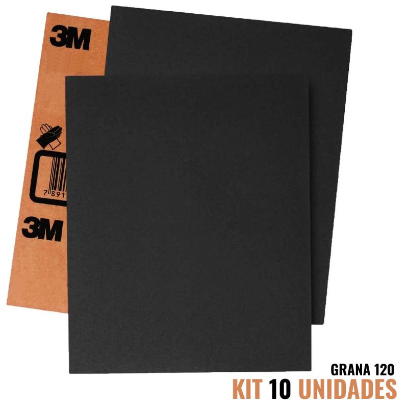 Folha de Lixa Ferro Metal Grana 120 Kit 10 Unidades HC000602033 3M Folha de Lixa Ferro Metal Grana 120 Kit 10 Unidades HC000602033 3M - Oferta na Shopee