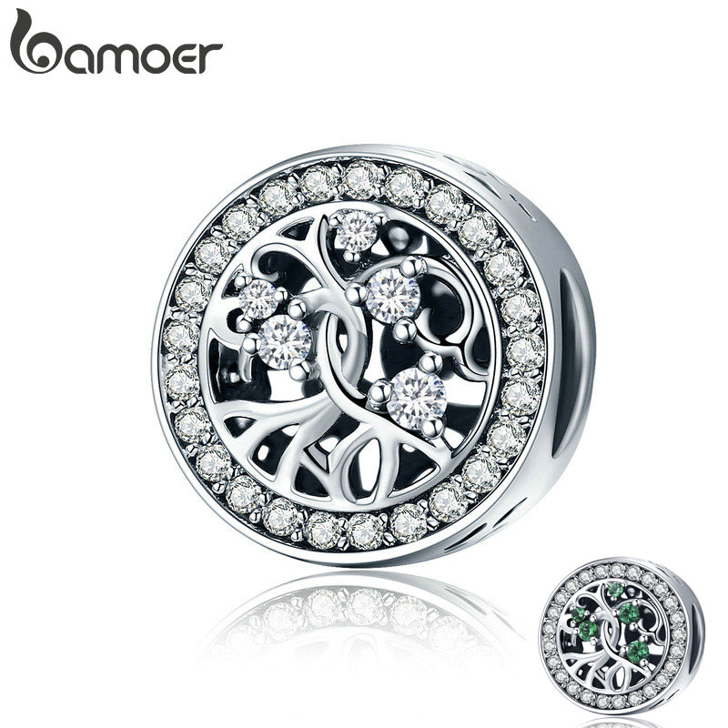 Bamoer 925 Sterling Silver 2 Cores Árvore Da Vida Charme Beads fit Mulheres Pulseira DIY Jóias Presente SCC616 - Oferta na Shopee