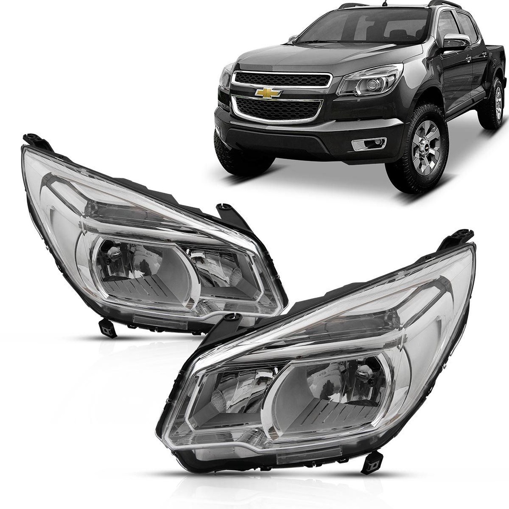 Farol S10 Trailblazer 2012 2013 2014 2015 2016 Foco Duplo Cromado Farol S10 Trailblazer 2012 2013 2014 2015 2016 Foco Duplo Cromado - Oferta na Shopee