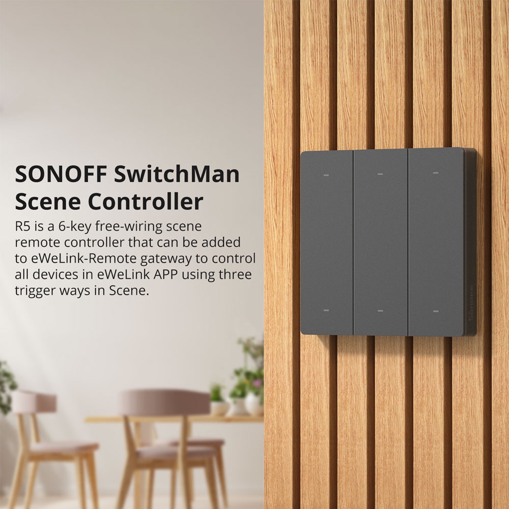 SONOFF R5 Controlador De Cena 6 Canais SwitchMan Remoto Sem Fio Smart Home Appliance Uso Para MINIR3 M5 eWeLink-Remote - Oferta na Shopee