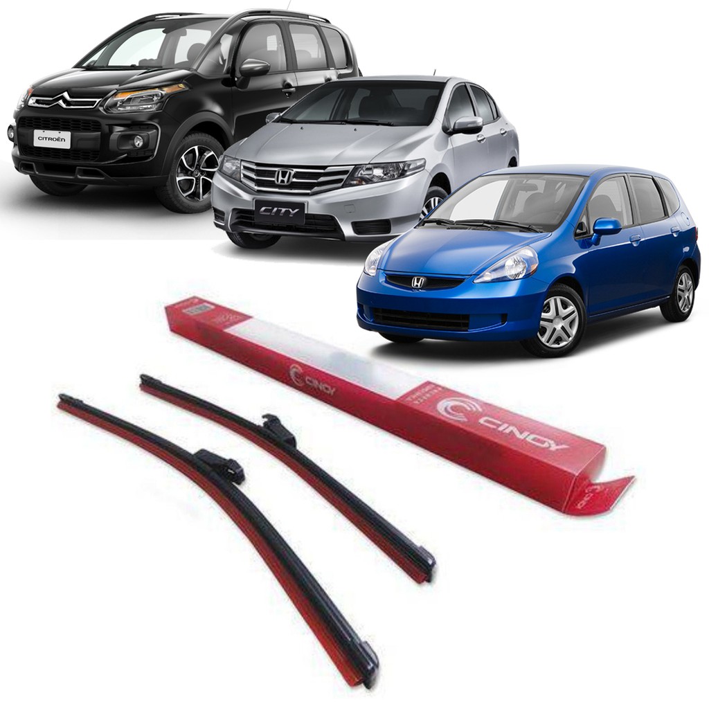 Par Palheta Limpador Parabrisa Honda City Fit Aircross Cinoy original Par Palheta Limpador Parabrisa Honda City Fit Aircross Cinoy original