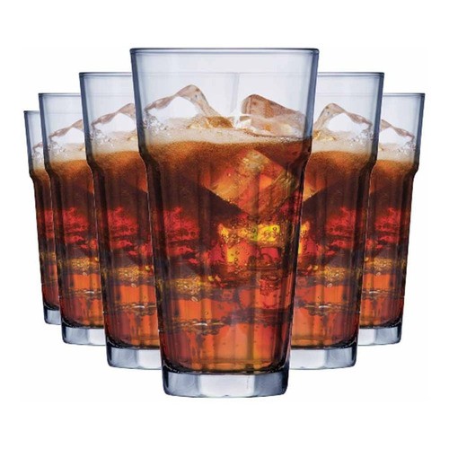 Jogo de Copos de Vidro Conic Max para Água e Suco 380ml, 6 pcs - Ruvolo Jogo de Copos de Vidro Conic Max para Água e Suco 380ml