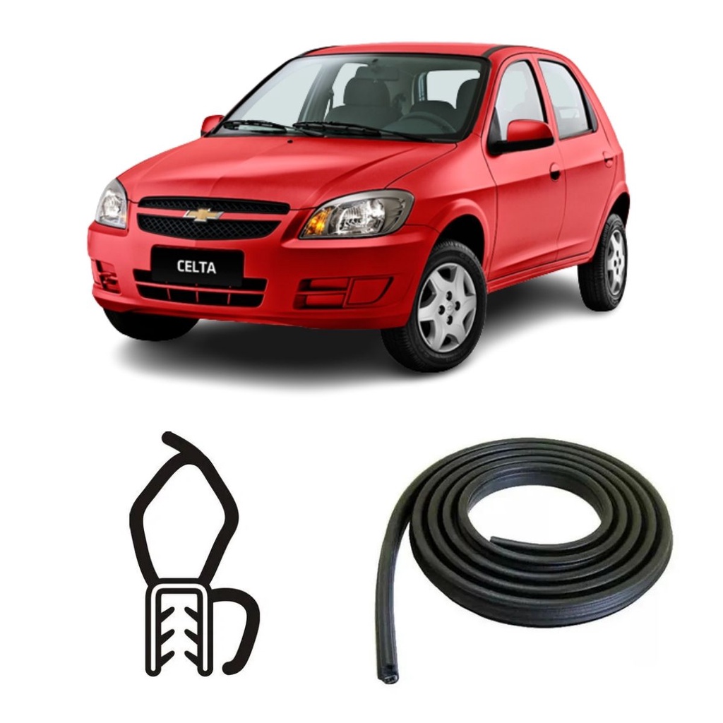 Borracha Do Porta Malas Preta Com Aba Chevrolet Celta 01/15 Borracha Do Porta Malas Preta Com Aba Chevrolet Celta 01/15 - Oferta na Shopee