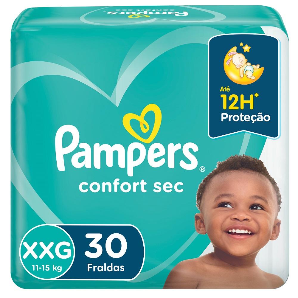 Kit Fralda Pampers Confort Sec Mega Tamanho XXG com 240 unidades - Oferta na Shopee