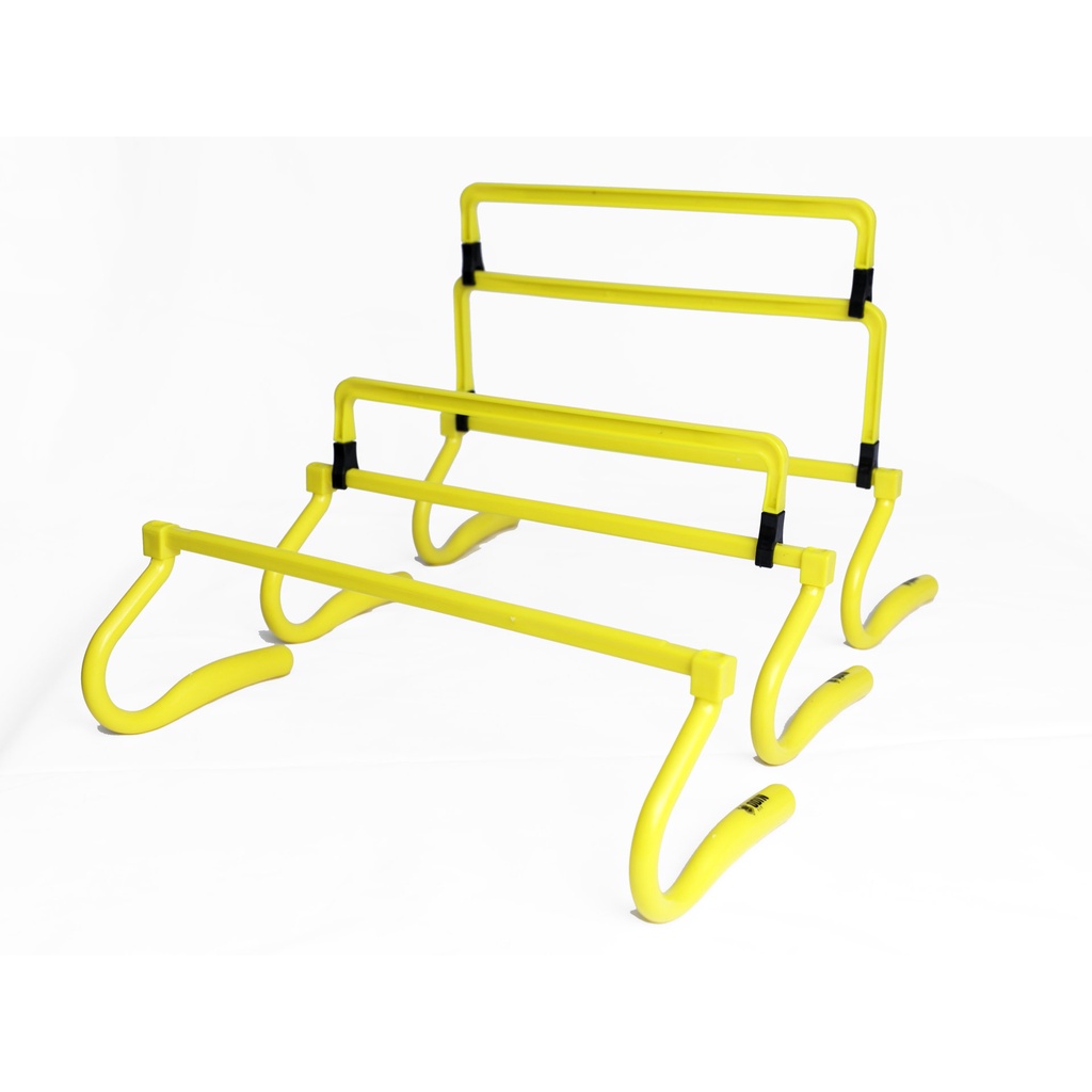 Kit com 5 Barreiras Ajustáveis com 4 Regulagens de Altura Amarela Treinamento Funcional e Salto - Odin Fit - Oferta na Shopee