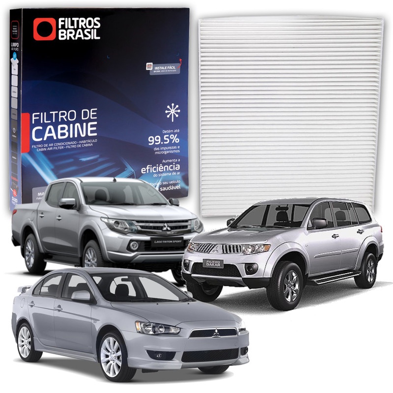 Filtro da Cabine Ar Condicionado Mitsubishi L200 Triton HLS Lancer Evolution 2.0 Pajero Dakar Filtro da Cabine Ar Condicionado Mitsubishi L200 Triton HLS Lancer Evolution 2.0 Pajero Dakar - Oferta na Shopee