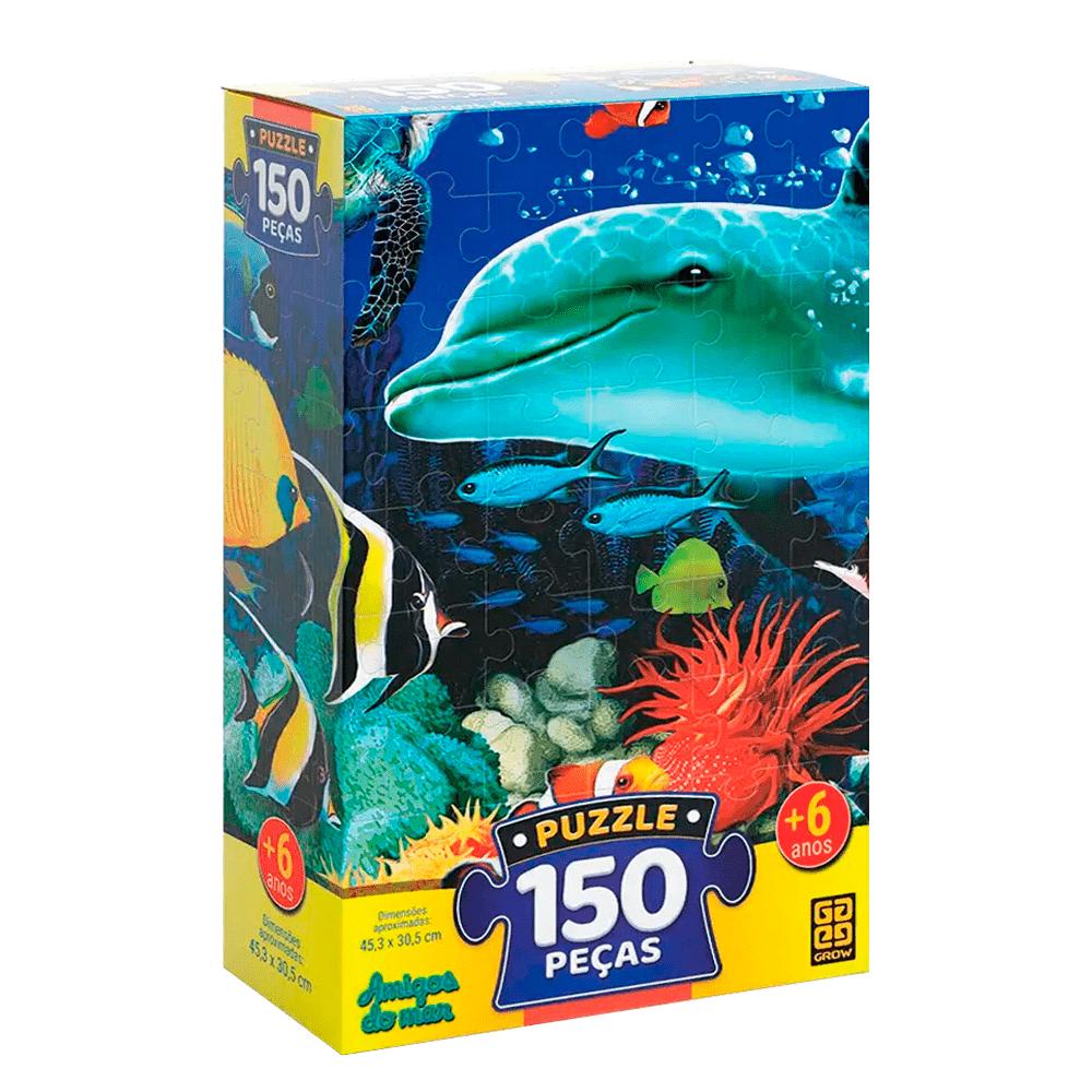 Puzzle 150 peças Amigos do Mar Puzzle 150 peças Amigos do Mar - Oferta na Shopee