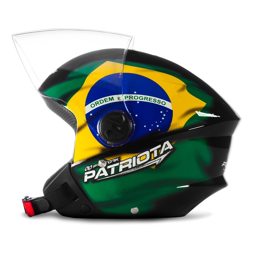 Capacete Aberto Moto Masculino Liberty 3 Patriota Verde Tamanho 60 Pro Tork - Oferta na Shopee