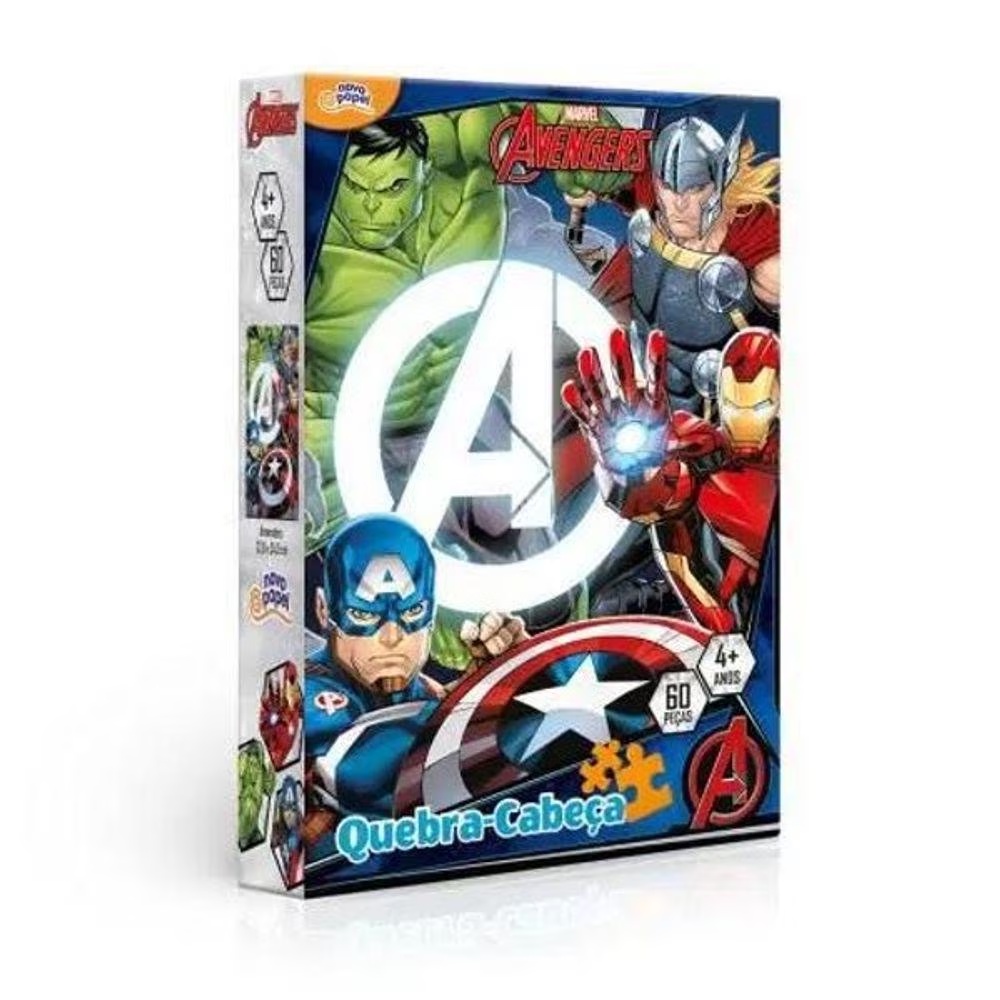 Quebra Cabeça Marvel Vingadores de 60 Peças - Toyster 8034 Quebra Cabeça Marvel Vingadores de 60 Peças - Toyster 8034 - Oferta na Shopee