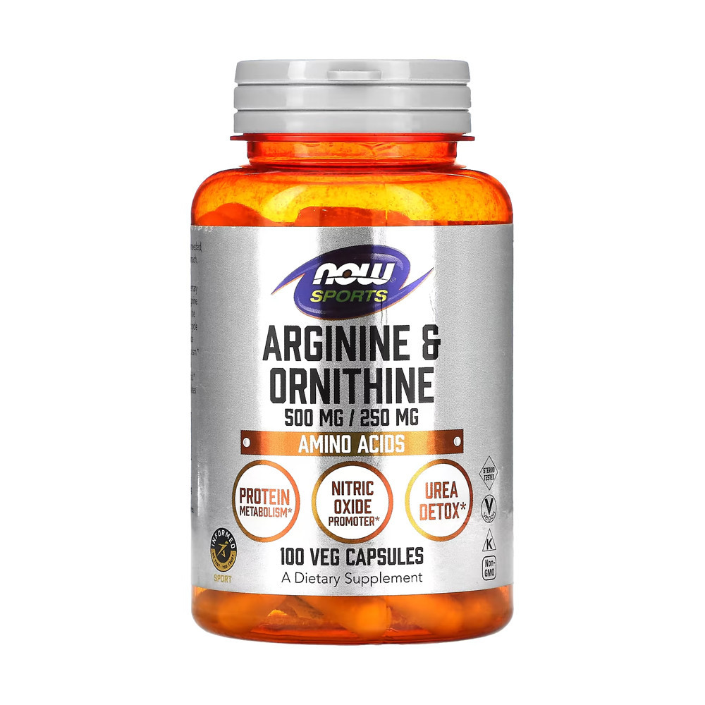 Arginina e Ornitina 500/250mg Now Foods 100Cáp Importado Arginina e Ornitina 500/250mg Now Foods 100Cáp Importado - Oferta na Shopee