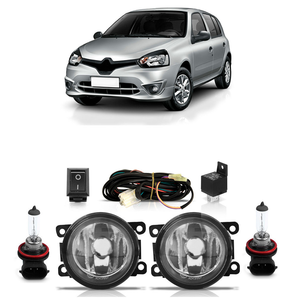 Kit Par Farol Milha Auxiliar Clio 2013 2014 A 2016 + Par Lâmpada Halógena Completo Lente Lisa Vidro Kit Par Farol Milha Auxiliar Clio 2013 2014 A 2016 + Par Lâmpada Halógena Completo Lente Lisa Vidro - Oferta na Shopee
