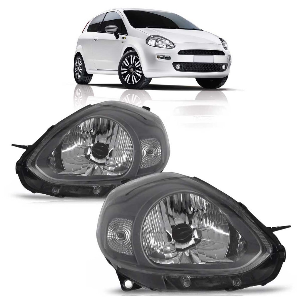Par Farol Dianteiro Punto 2012 2013 2014 2015 2016 Máscara Cinza Foco Simples Lente Lisa Acrilico Par Farol Dianteiro Punto 2012 2013 2014 2015 2016 Máscara Cinza Foco Simples Lente Lisa Acrilico - Oferta na Shopee