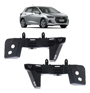 Par Suporte Guia Parachoque Dianteiro Onix 2020 2021 2022 Preto - Oferta na Shopee