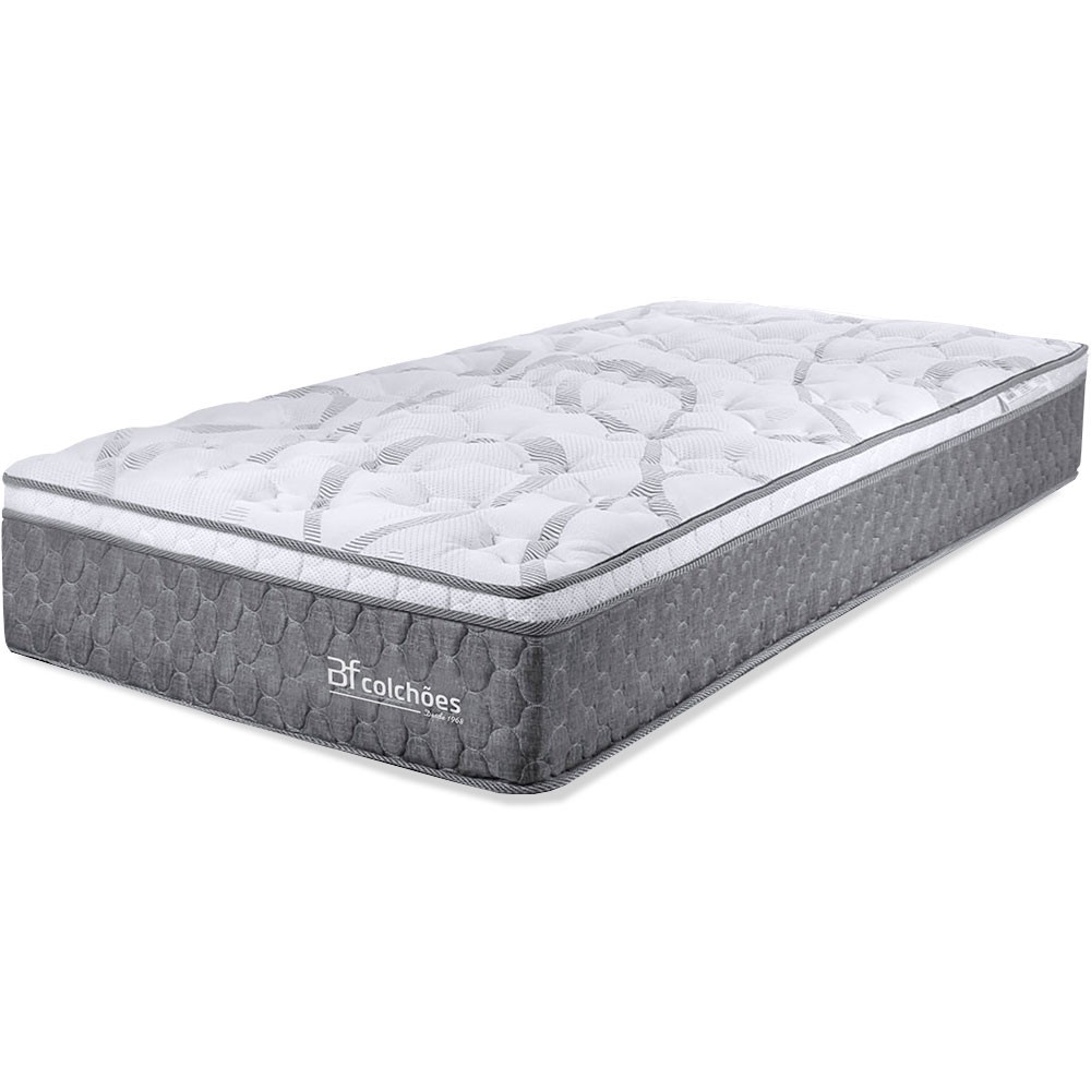 Colchão Solteiro Molas Ensacadas e Pillow Top de Espuma Viscoelástico 88x188x27cm BF Colchões Colchão Solteiro Molas Ensacadas e Pillow Top de Espuma Viscoelástico 88x188x27cm BF Colchões - Oferta na Shopee
