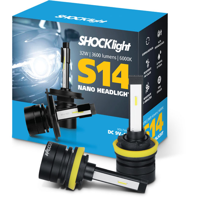 Lampada Super Led Shocklight 32w S14 Nano H8/h11/h16-2 6000k Lampada Super Led Shocklight 32w S14 Nano H8/h11/h16-2 6000k - Oferta na Shopee