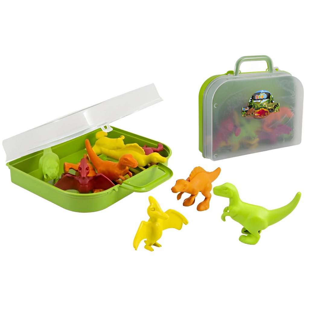 Kit Brinquedos Maleta de Dinossauros Com Unidades Raras de Dinos - Certificado Inmetro - QUEEN SHOP Kit Brinquedos Maleta de Dinossauros Com Unidades Raras de Dinos - Certificado Inmetro - QUEEN SHOP - Oferta na Shopee