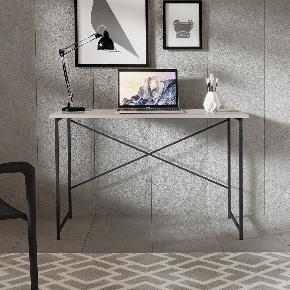 Escrivaninha Steel 90 cm Estilo Industrial com Pés em Aço Escrivaninha Steel 90 cm Estilo Industrial com Pés em Aço - Oferta na Shopee