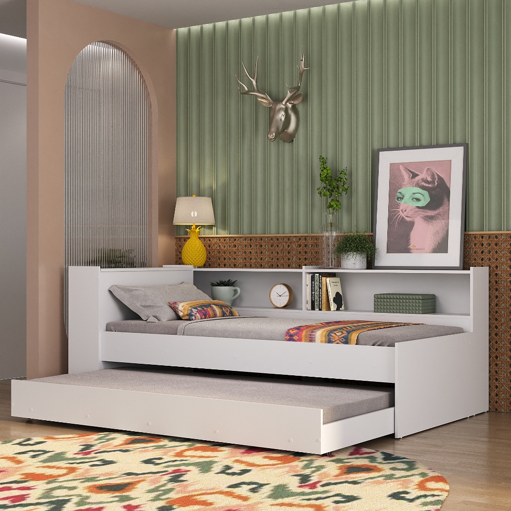 Bicama com Baú para colchão 78 x 188 cm Multimóveis FG5011 Branca Bicama com Baú para colchão 78 x 188 cm Multimóveis FG5011 Branca - Oferta na Shopee
