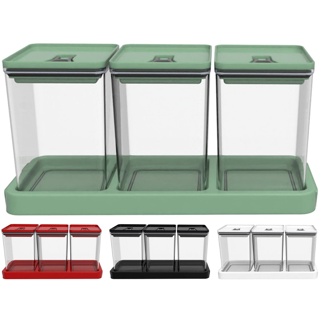 Kit Organizador Potes Herméticos Dubai Para Alimentos Mantimentos Cozinha Com Tampa De Pressão 3 Und Kit Organizador Potes Herméticos Dubai Para Alimentos Mantimentos Cozinha Com Tampa De Pressão 3 Und - Oferta na Shopee