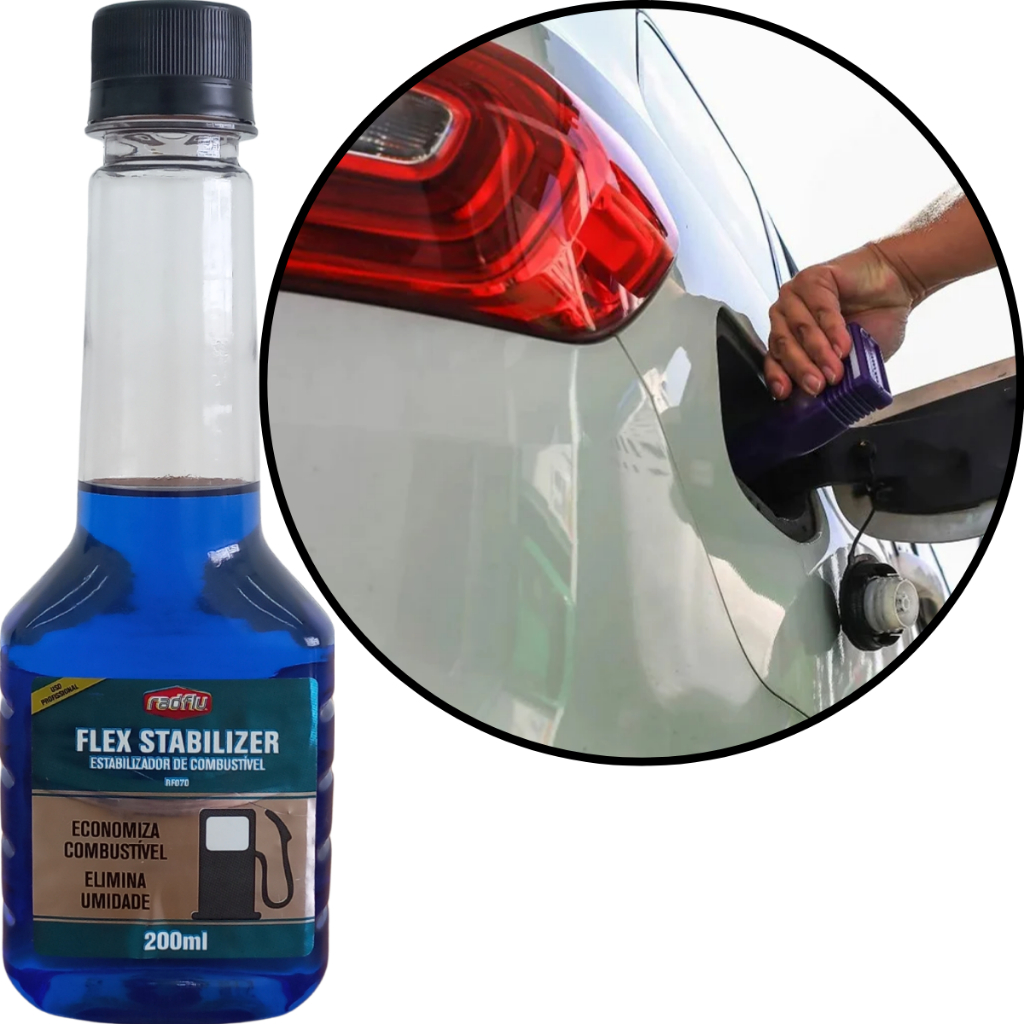 Estabilizador Combustível Flex Stabilizer RF070 200ml Radflu Estabilizador Combustível Flex Stabilizer RF070 200ml Radflu - Oferta na Shopee