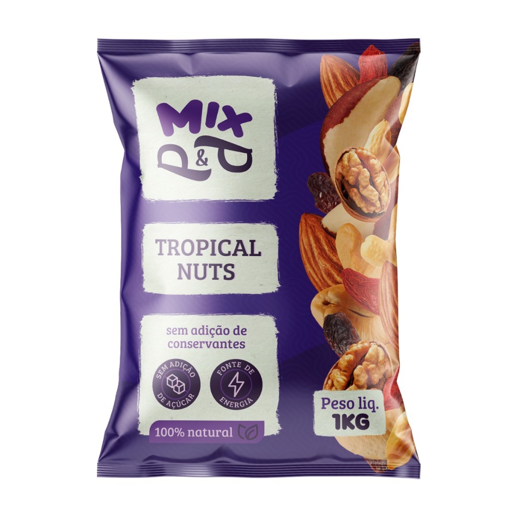 Mix Tropical Nuts 1Kg Castanha de Caju do Pará Amendoa Nozes Uva Passa Amendoim Gojiberry P&P - Oferta na Shopee