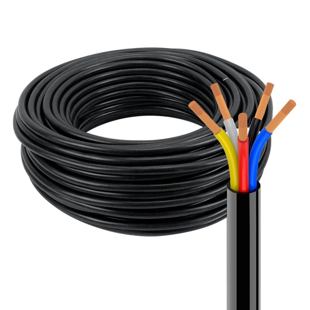 Cabo PP 5 Vias Flexível 100% Cobre 1mm Instalações Caminhões Veículos Leves Alta Resistência - Oferta na Shopee