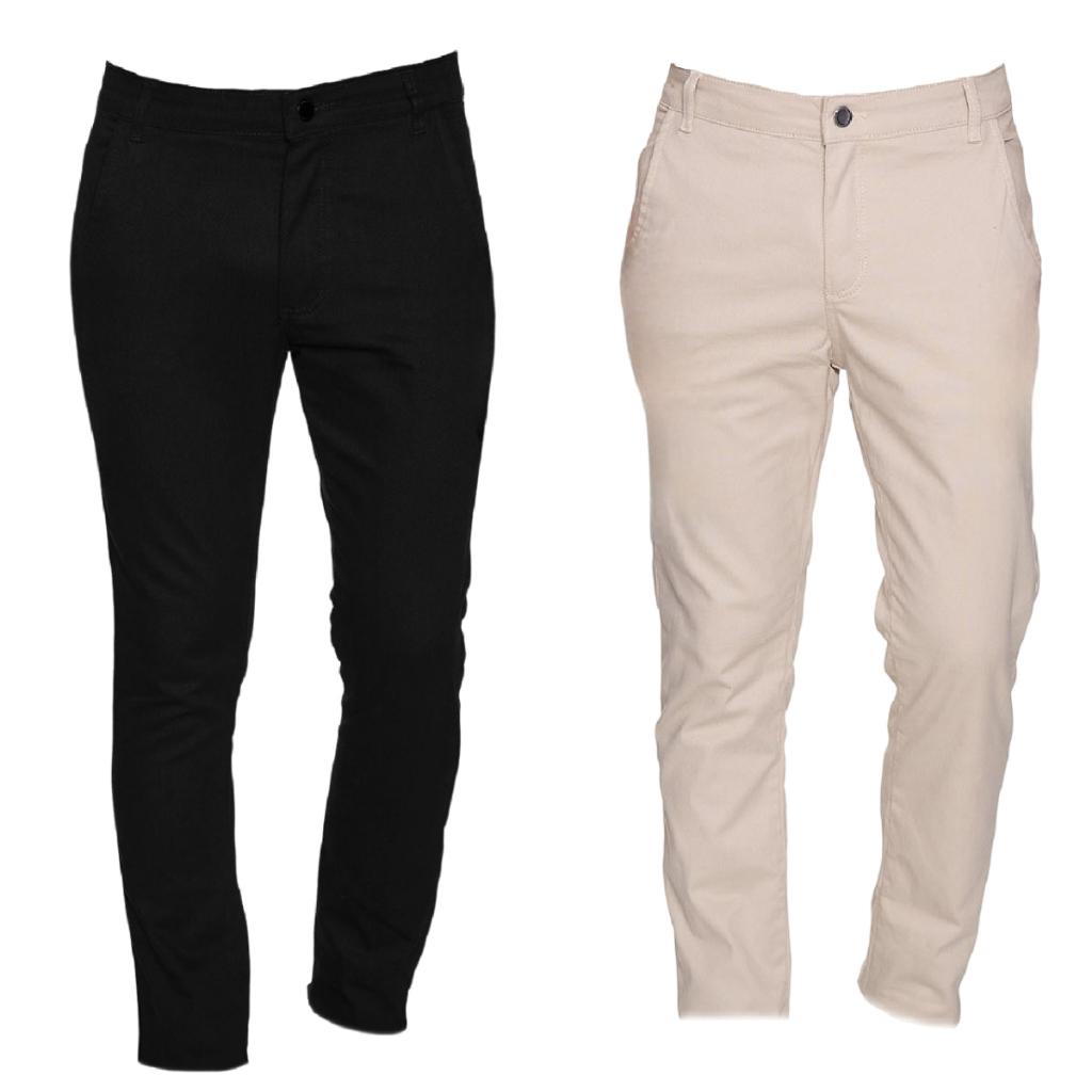 Kit 2 Calça Masculina Esporte Fino Alfaiataria com Bolso Embutido Social Slim - Oferta na Shopee
