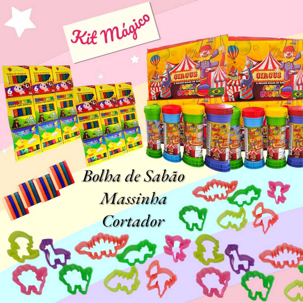 Kit 25 Caixas Massinha de Modelar + 25 Bolha de Sabao + 25 Forminha de Modelar Lembrancinha Infantil Kit 25 Caixas Massinha de Modelar + 25 Bolha de Sabao + 25 Forminha de Modelar Lembrancinha Infantil - Oferta na Shopee