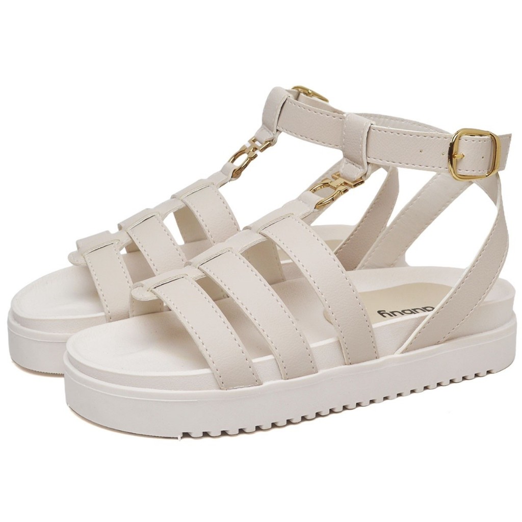 Sandalia Slide Dubuy Off White Com Detalhe de Fivela Luna 2068DB Sandalia Slide Dubuy Off White Com Detalhe de Fivela Luna 2068DB - Oferta na Shopee