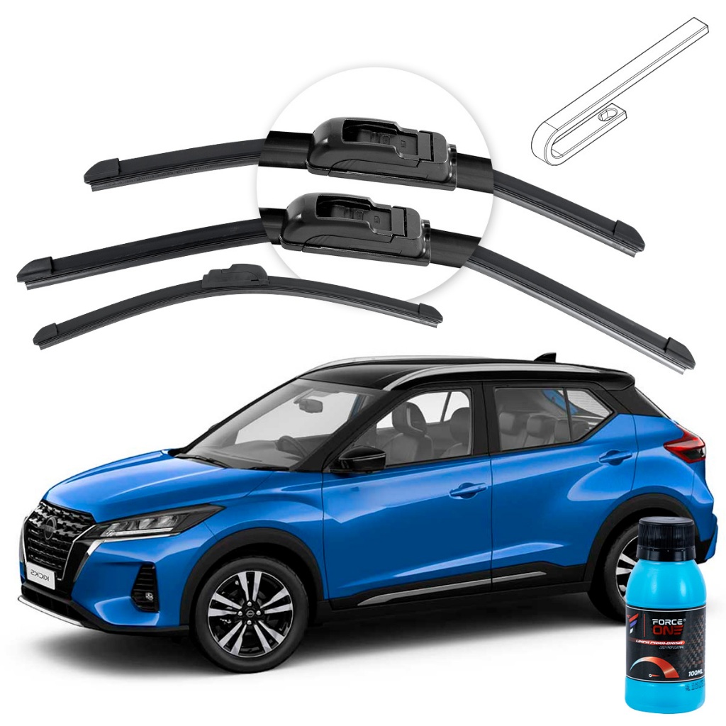 Palheta Limpador de Parabrisa Nissan Kicks ano 16 a Hybrid Dianteira e Traseira Palheta Limpador de Parabrisa Nissan Kicks ano 16 a Hybrid Dianteira e Traseira - Oferta na Shopee