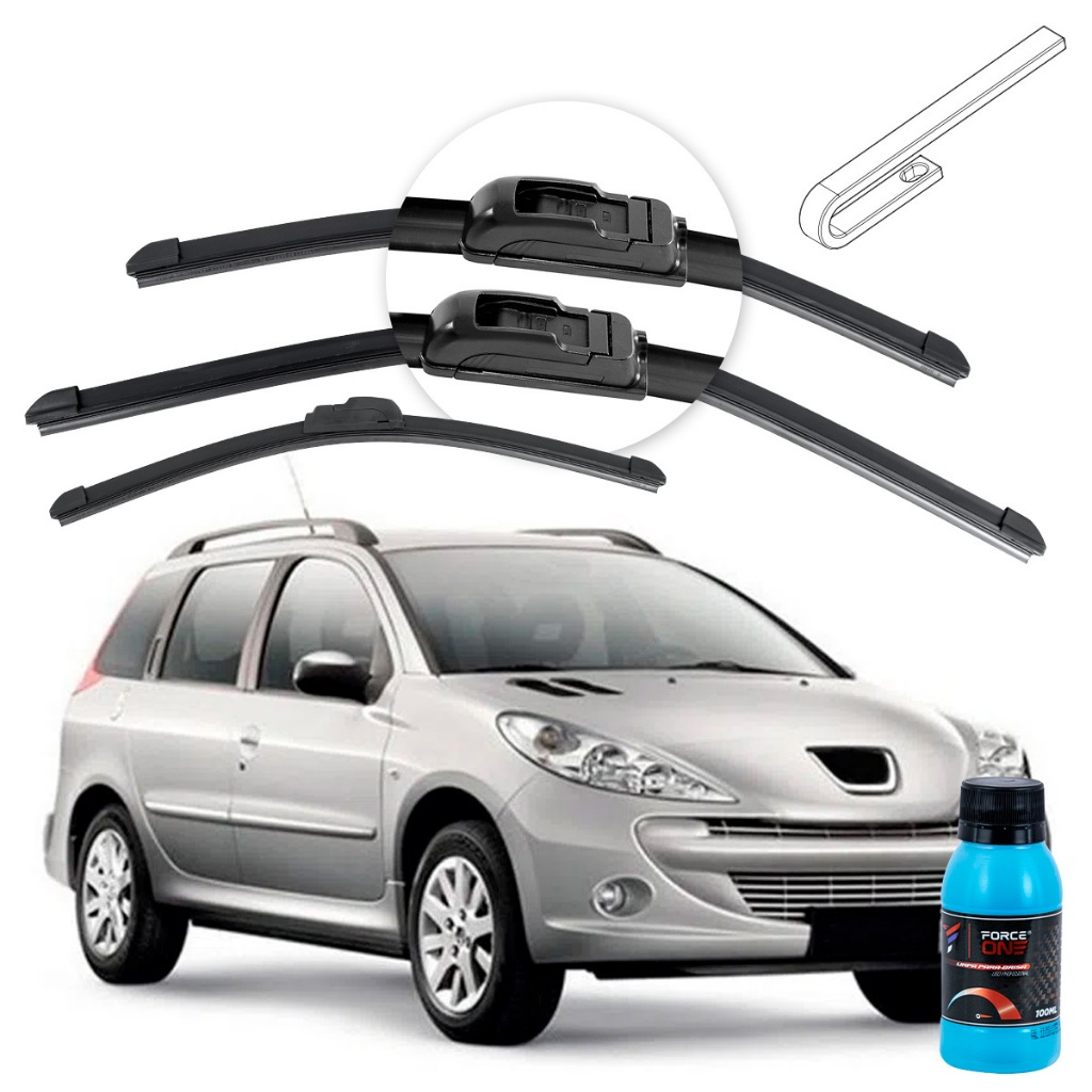 Limpador de Parabrisa Peugeot 207 SW ano 08 a 15 Universal Dianteirae Traseira Limpador de Parabrisa Peugeot 207 SW ano 08 a 15 Universal Dianteirae Traseira - Oferta na Shopee