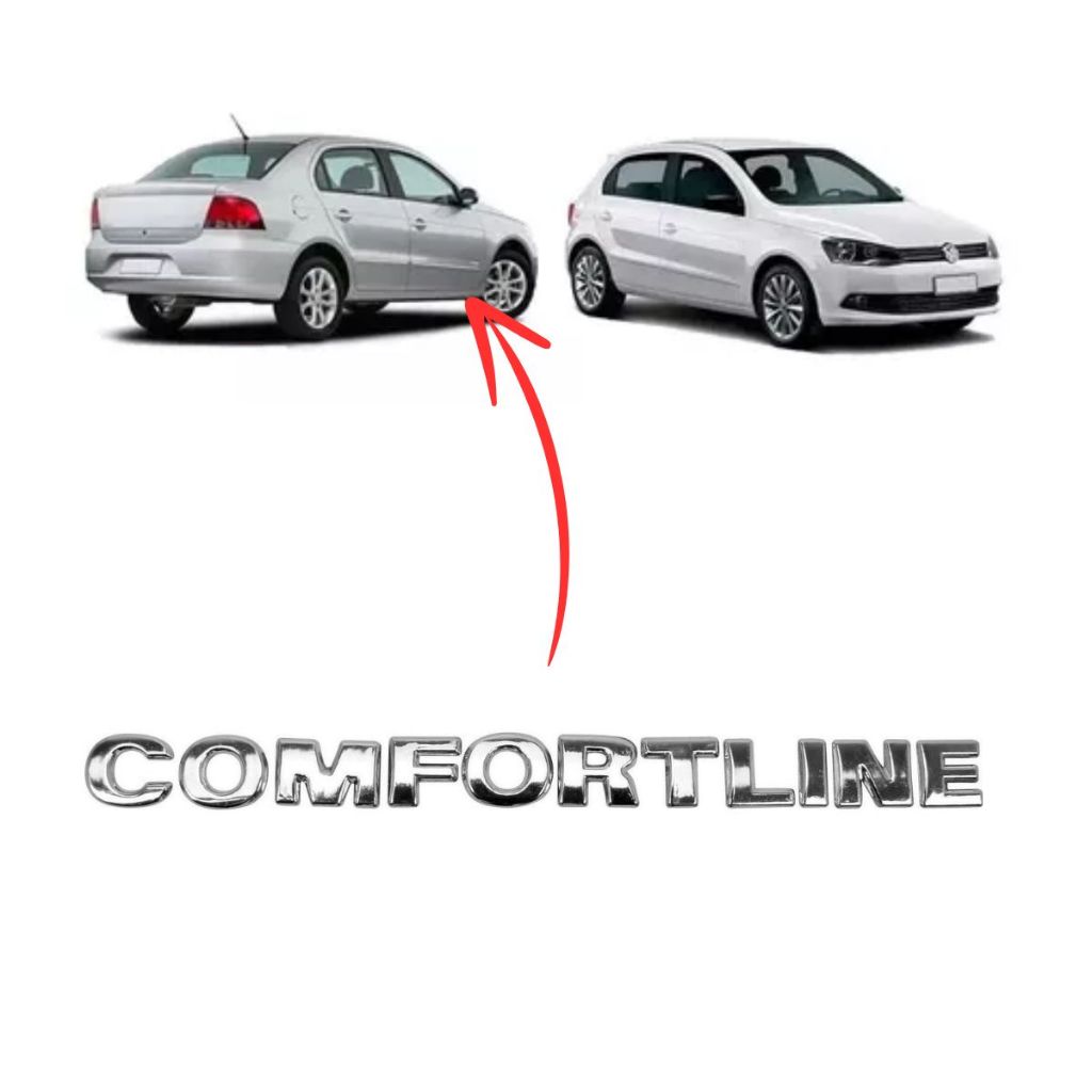 Emblema letreiro COMFORTLINE – 2008 a 2020 – Fox Polo Jeta Gol Voyage - Oferta na Shopee