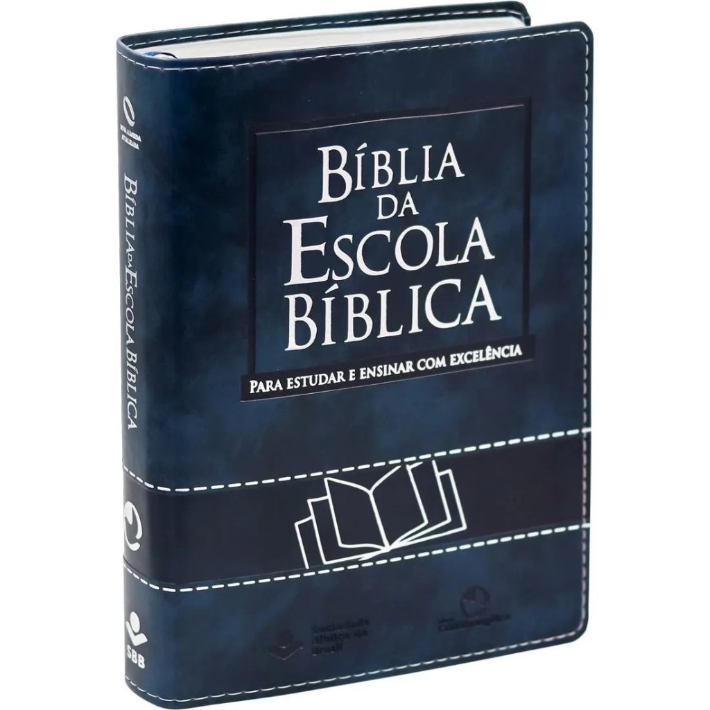 Bíblia da Escola Bíblica - NAA - Capa Luxo Azul Nobre - Oferta na Shopee