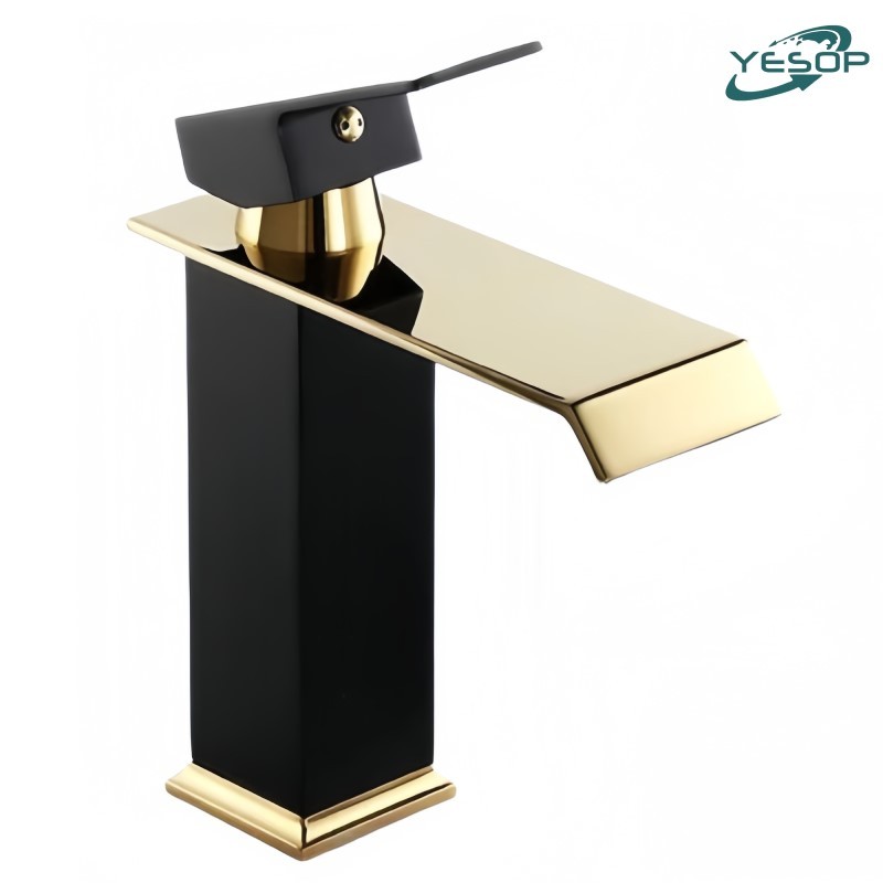 Torneira Pia Banheiro Dourada Preta Lavatorio Misturador Monocomando Luxo Bica Baixa 18cm Yesop - Oferta na Shopee