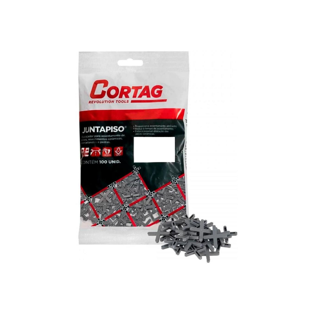 Espaçador Junta Piso Porcelanato Cruzeta Cortag Vários Tamanhos 100PÇS - Oferta na Shopee