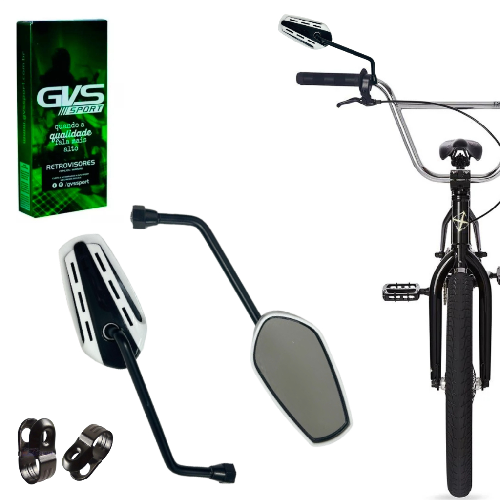 Retrovisor Gvs Gtx Lente Plana Com Adaptador Para Bicicleta Retrovisor Gvs Gtx Lente Plana Com Adaptador Para Bicicleta - Oferta na Shopee