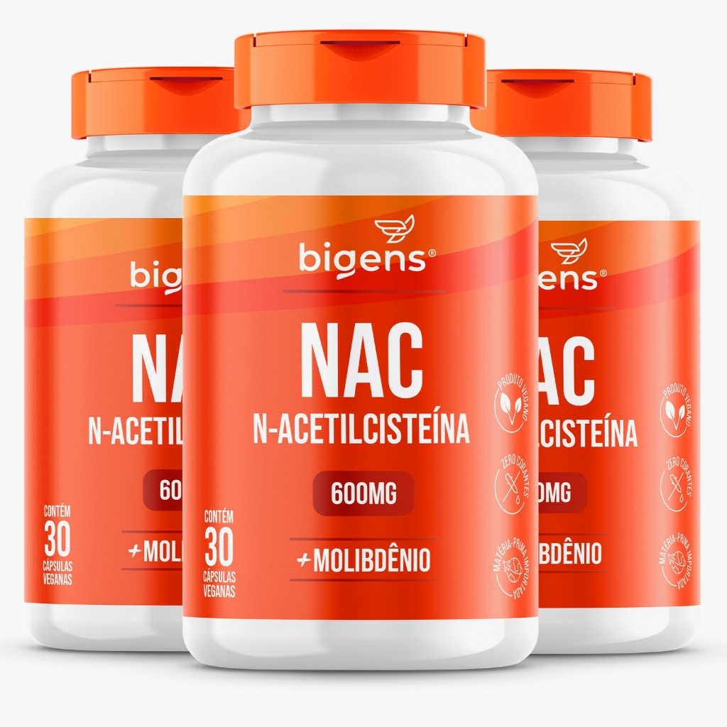 BIGENS KIT 3X NAC N-ACETIL CISTEINA 600MG 30 CAPS BIOGENS BIGENS KIT 3X NAC N-ACETIL CISTEINA 600MG 30 CAPS BIOGENS - Oferta na Shopee