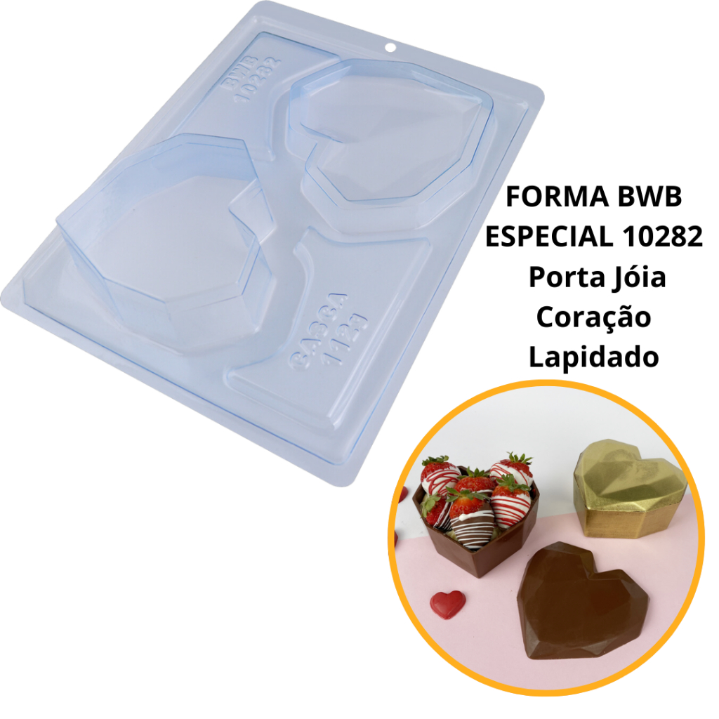1~4 forma bwb silicone coração porta jóias coração lapidado 280g 3 partes mães e namorados cod 10282 - Oferta na Shopee