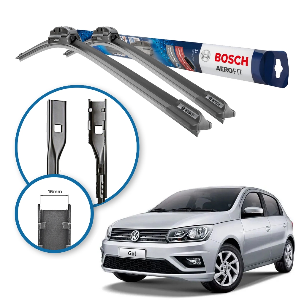 Palheta Limpador Chuva Parabrisa Bosch Volkswagen Gol 2013 a 2022 Palheta Limpador Chuva Parabrisa Bosch Volkswagen Gol 2013 a 2022 - Oferta na Shopee
