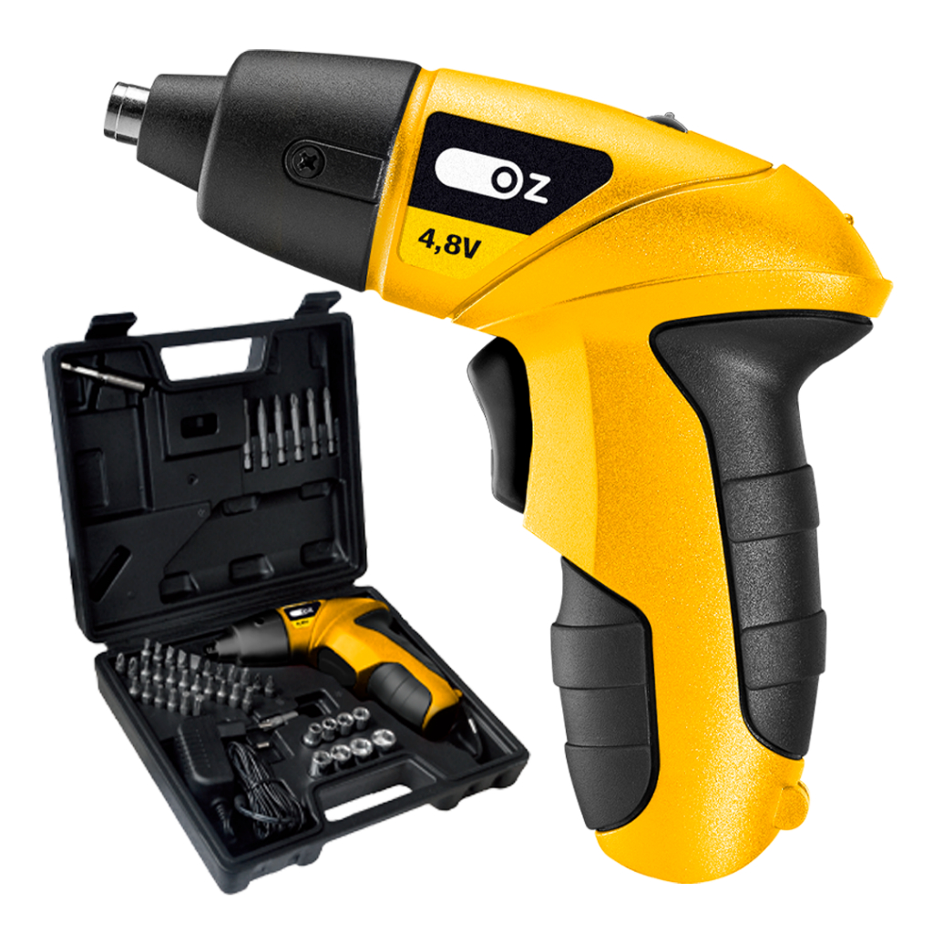 Parafusadeira A Bateria 4,8v Com 40 Peças Bivolt Oz Pb500k Parafusadeira A Bateria 4