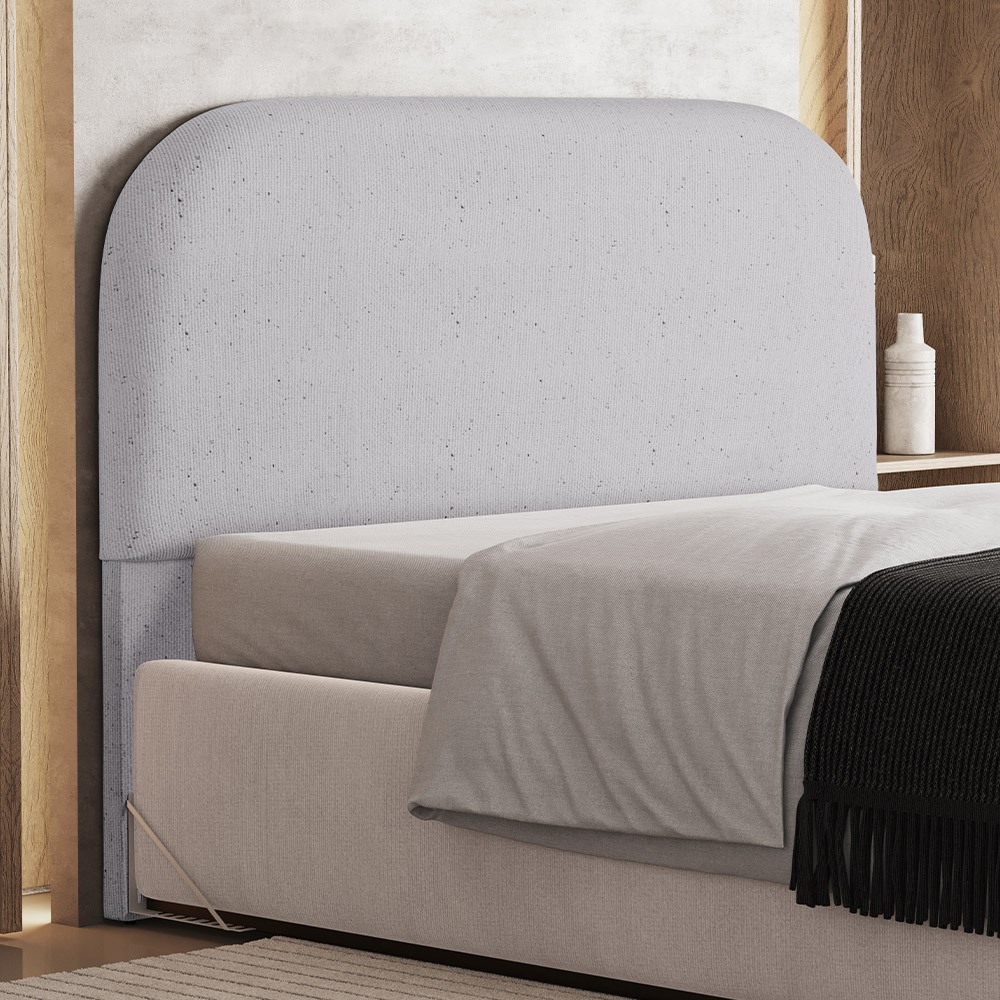 Cabeceira Cama Box Queen 160cm Orgânica Lanna W01 Linho Cinza - Lyam Decor Cabeceira Cama Box Queen 160cm Orgânica Lanna W01 Linho Cinza - Lyam Decor - Oferta na Shopee