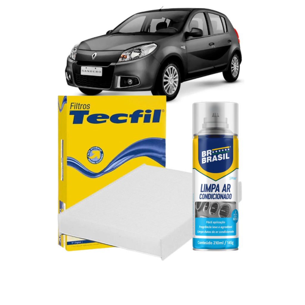 Filtro Cabine Ar Condicionado + Limpa ar Spray RENAULT Sandero 1.0 1.6 Filtro Cabine Ar Condicionado + Limpa ar Spray RENAULT Sandero 1.0 1.6 - Oferta na Shopee
