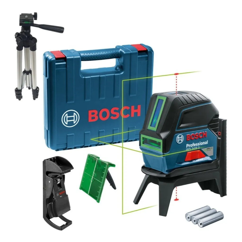 Kit Nível Laser Verde Bosch GCL 2-15G + Tripé + Suporte Magnético RM1 + Maleta Kit Nível Laser Verde Bosch GCL 2-15G + Tripé + Suporte Magnético RM1 + Maleta - Oferta na Shopee