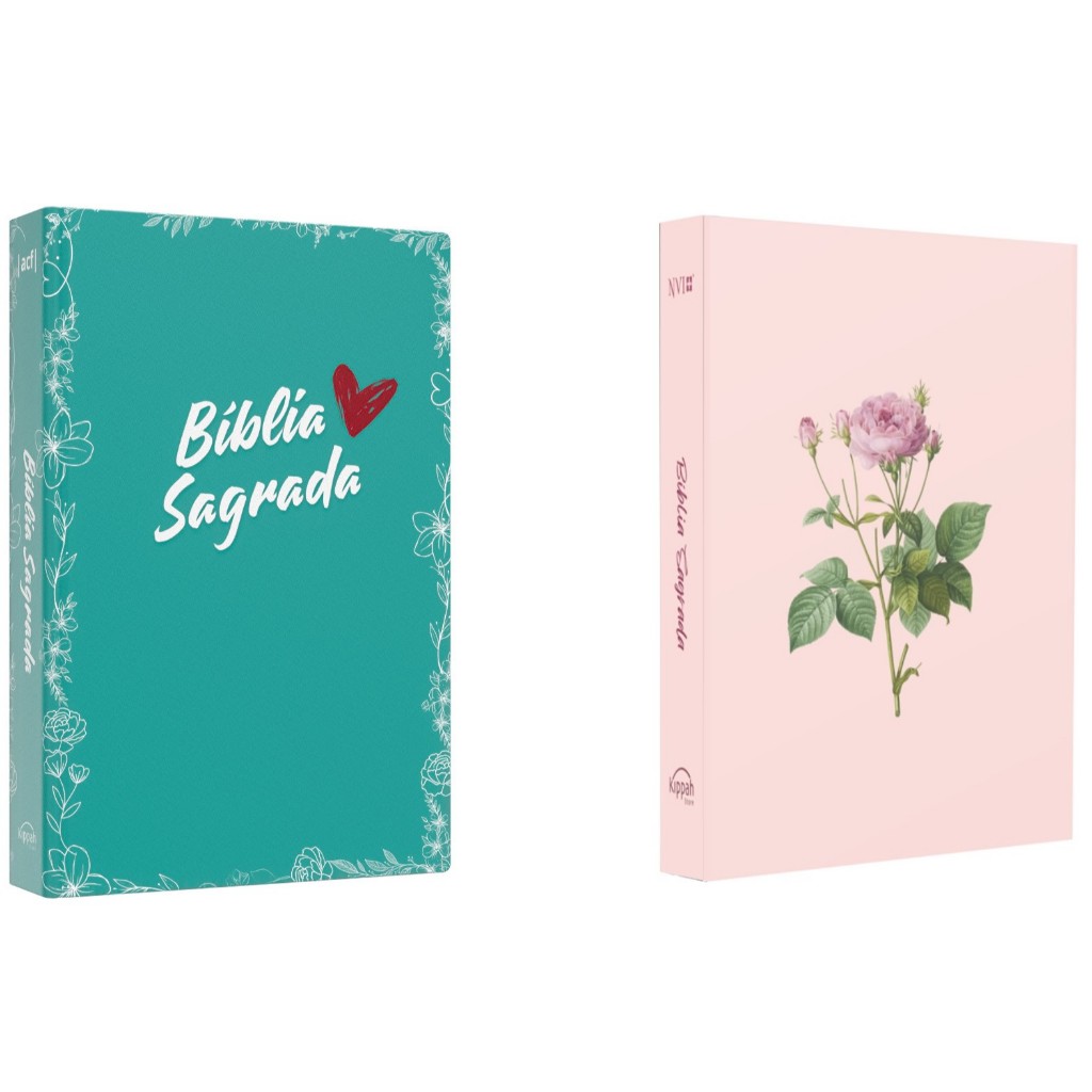 Kit Bíblia Sagrada ACF | Coração Vermelho + Bíblia Sagrada NVI | Rosa de Saron Kit Bíblia Sagrada ACF | Coração Vermelho + Bíblia Sagrada NVI | Rosa de Saron - Oferta na Shopee