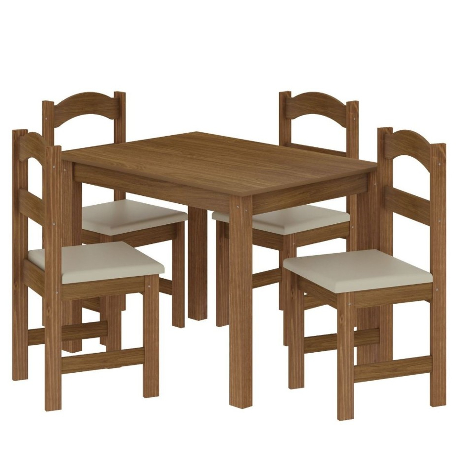 Mesa Arauna com 4 Cadeiras Primavera Mesa Arauna com 4 Cadeiras Primavera - Oferta na Shopee