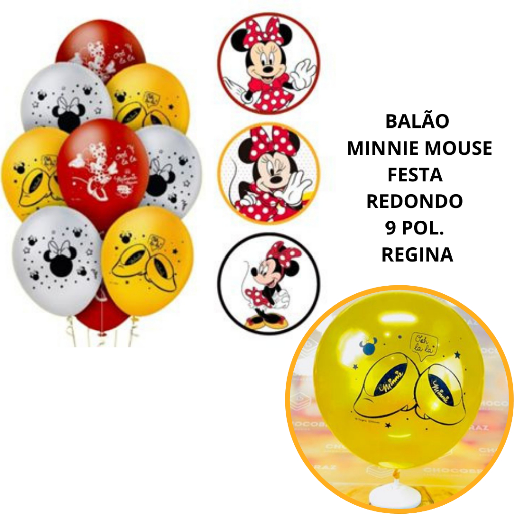 25~125 BALÃO MINNIE MOUSE FESTA REDONDO 9 POL. REGINA 25~125 BALÃO MINNIE MOUSE FESTA REDONDO 9 POL. REGINA - Oferta na Shopee