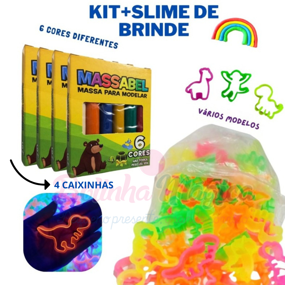 Kit 24 Massinha Modelar +25 Cortador Molde Forminha+ Ganhe Slime Para Festa Aniversário Lembrancinha Kit 24 Massinha Modelar +25 Cortador Molde Forminha+ Ganhe Slime Para Festa Aniversário Lembrancinha - Oferta na Shopee