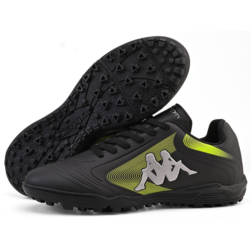 Chuteira Kappa Napoli Masculina Society Original Preto Amarelo Limão Confortável Macia - Oferta na Shopee