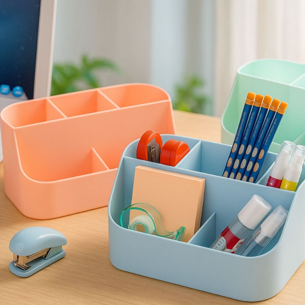 Organizador de Mesa Multiuso Armazenamento Porta Caneta Lápis Porta Treco Escritório Divisórias - Oferta na Shopee
