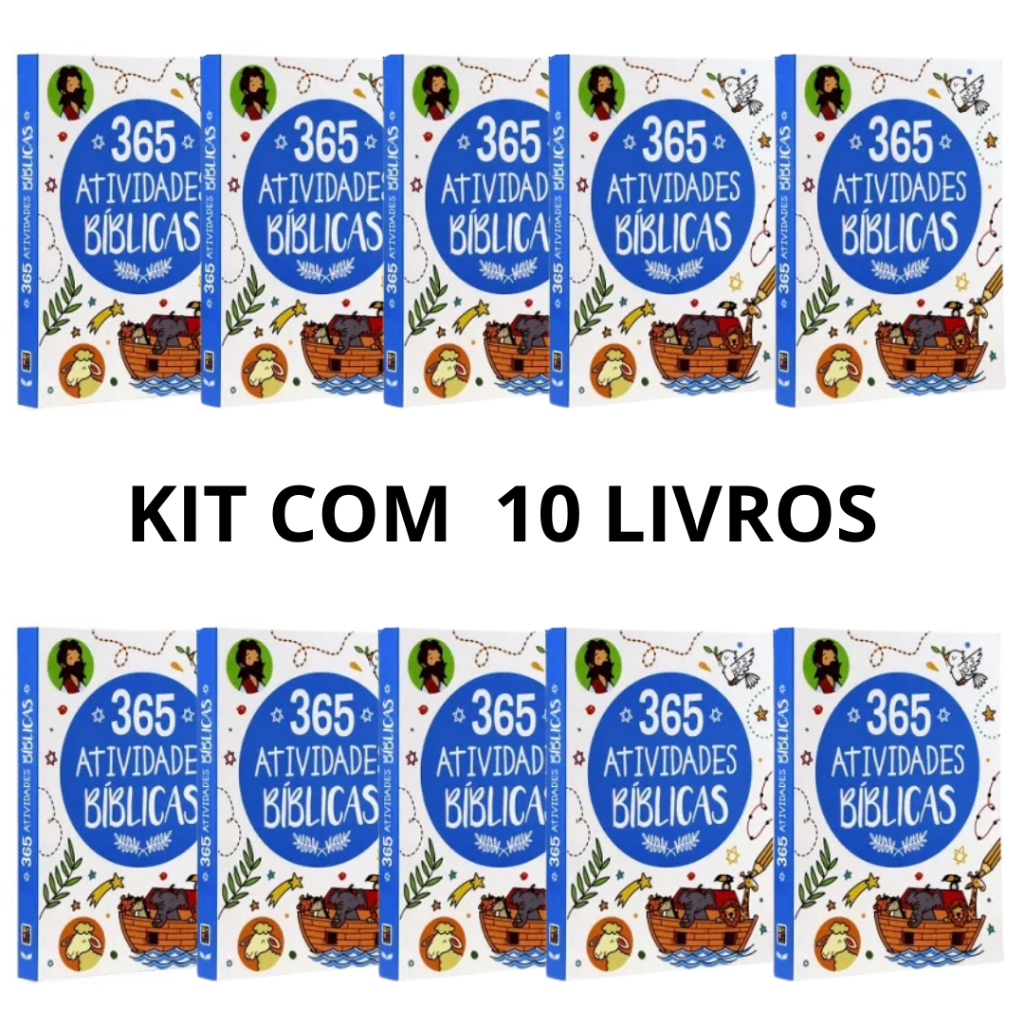 KIT Com 10 Unidades de 365 Atividades Bíblicas KIT Com 10 Unidades de 365 Atividades Bíblicas - Oferta na Shopee